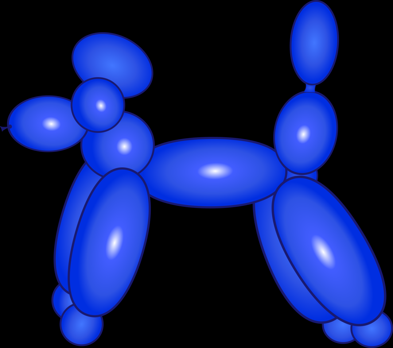 Clipart - Balloon Dog Blue Clipart - Balloon Dog Blue