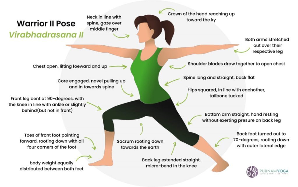 Warrior 2 Pose(Virabhadrasana II) – Purnam Yoga