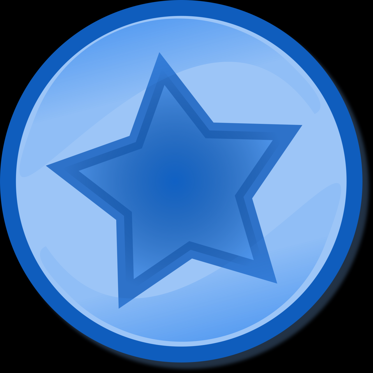 Clipart - Blue circled star