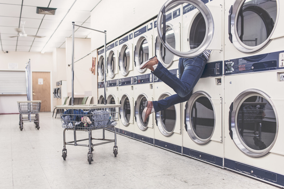Free Images : people, woman, laundromat, interior design, art, funny ...