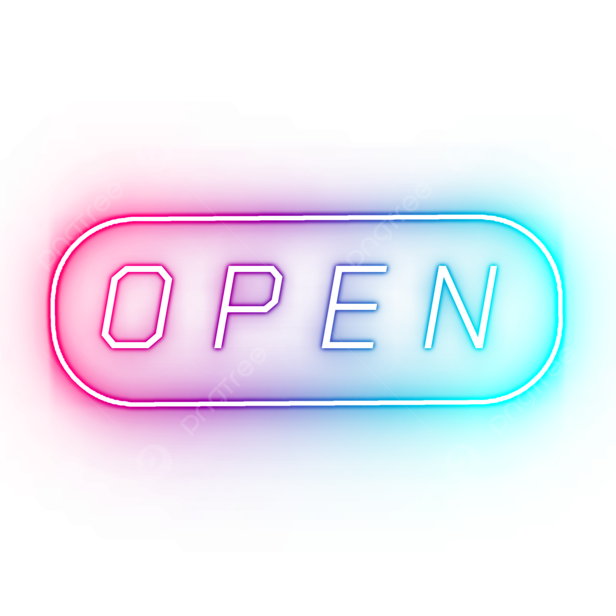 네온 테두리 오픈 사인, 네온, 열려 있는, 오픈 사인 PNG 일러스트 및 PSD 이미지 무료 다운로드 - Pngtree